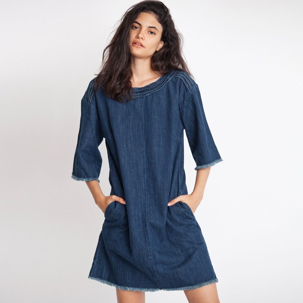 OVERSIZED DENIM SACK DRESS